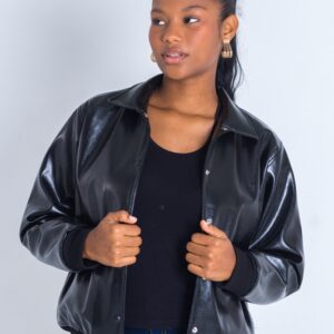 Jaqueta de Couro Aisheo FEM